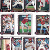 Los Angeles Angels 2025 Topps Complete Mint Hand Collated 22 Card Team Set Featuring Mike Trout and 6 Rookie Cards including Jack Kochanowicz, Niko Kavadas, Gustavo Campero, Caden Dana, Samuel Aldegheri and Bryce Teodosio PLUS