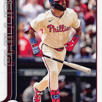 Philadelphia Phillies 2025 Topps Complete Mint 23 Card Team Set Featuring Bryce Harper, Kyle Schwarber and Trea Turner with Rookie Cards of Tyler Phillips, Seth Johnson and Michael Mercado Plus