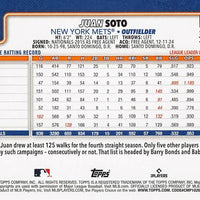 New York Mets 2025 Topps Complete Mint 24 Card Hand Collated Team Set Featuring Francisco Lindor, Juan Soto, Edwin Díaz and Pete Alonso with Luisangel Acuña Rookie Card Plus