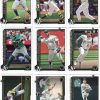 Oakland Athletics 2025 Topps Complete Mint 24 Card Team Set Featuring Mason Miller, Tyler Soderstrom and Zack Gelof with Rookie Cards of Jacob Wilson, Brady Basso, J.T. Ginn and Grant Holman Plus
