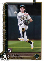 Oakland Athletics 2025 Topps Complete Mint 24 Card Team Set Featuring Mason Miller, Tyler Soderstrom and Zack Gelof with Rookie Cards of Jacob Wilson, Brady Basso, J.T. Ginn and Grant Holman Plus

