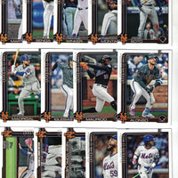 New York Mets 2025 Topps Complete Mint 24 Card Hand Collated Team Set Featuring Francisco Lindor, Juan Soto, Edwin Díaz and Pete Alonso with Luisangel Acuña Rookie Card Plus
