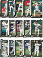 Oakland Athletics 2025 Topps Complete Mint 24 Card Team Set Featuring Mason Miller, Tyler Soderstrom and Zack Gelof with Rookie Cards of Jacob Wilson, Brady Basso, J.T. Ginn and Grant Holman Plus
