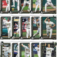 Oakland Athletics 2025 Topps Complete Mint 24 Card Team Set Featuring Mason Miller, Tyler Soderstrom and Zack Gelof with Rookie Cards of Jacob Wilson, Brady Basso, J.T. Ginn and Grant Holman Plus