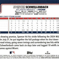 Atlanta Braves 2025 Topps Complete Mint Hand Collated 25 Card Team Set Featuring Ozzie Albies, Ronald Ocuna, Chris Sale and Matt Olson with 4 Rookie Cards including Spencer Schwellenbach Plus