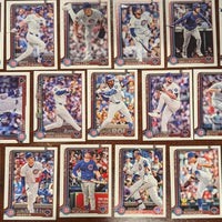 Chicago Cubs 2025 Topps Complete Mint Hand Collated 23 Card Team Set Featuring Pete Crow Armstrong and Dansby Swanson with Rookie Cards of Jack Neely and Kevin Alcántara Plus