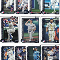 Toronto Blue Jays 2025 Topps Complete Mint Hand Collated 25 Card Team Set Featuring George Springer, Vladimir Guerrero Jr and Bo Bichette with 8 ROOKIE Cards including Luis De Los Santos, Orelvis Martinez and Jake Bloss Plus