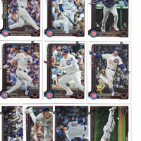 Chicago Cubs 2025 Topps Complete Mint Hand Collated 23 Card Team Set Featuring Pete Crow Armstrong and Dansby Swanson with Rookie Cards of Jack Neely and Kevin Alcántara Plus