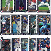 Toronto Blue Jays 2025 Topps Complete Mint Hand Collated 25 Card Team Set Featuring George Springer, Vladimir Guerrero Jr and Bo Bichette with 8 ROOKIE Cards including Luis De Los Santos, Orelvis Martinez and Jake Bloss Plus
