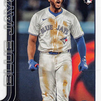 Toronto Blue Jays 2025 Topps Complete Mint Hand Collated 25 Card Team Set Featuring George Springer, Vladimir Guerrero Jr and Bo Bichette with 8 ROOKIE Cards including Luis De Los Santos, Orelvis Martinez and Jake Bloss Plus