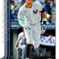 New York Yankees 2025 Topps Complete Mint 26 Card Team Set Featuring Aaron Judge on 3 Different Cards with Will Warren, Carlos Narvaez, Ben Rice and Duke Ellis Rookie Cards Plus