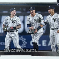 New York Yankees 2025 Topps Complete Mint 26 Card Team Set Featuring Aaron Judge on 3 Different Cards with Will Warren, Carlos Narvaez, Ben Rice and Duke Ellis Rookie Cards Plus