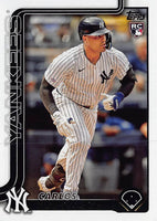 New York Yankees 2025 Topps Complete Mint 26 Card Team Set Featuring Aaron Judge on 3 Different Cards with Will Warren, Carlos Narvaez, Ben Rice and Duke Ellis Rookie Cards Plus
