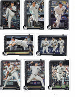 New York Yankees 2025 Topps Complete Mint 26 Card Team Set Featuring Aaron Judge on 3 Different Cards with Will Warren, Carlos Narvaez, Ben Rice and Duke Ellis Rookie Cards Plus
