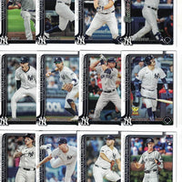 New York Yankees 2025 Topps Complete Mint 26 Card Team Set Featuring Aaron Judge on 3 Different Cards with Will Warren, Carlos Narvaez, Ben Rice and Duke Ellis Rookie Cards Plus