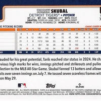 Detroit Tigers 2025 Topps Complete Mint 29 Card Hand Collated Team Set Featuring Tarik Skubal, Kenta Maeda and Javier Báez with 8 Rookie Cards Including Trey Sweeney, Jace Jung and Jackson Jobe Plus