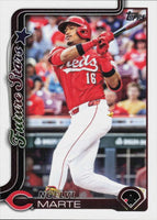 Cincinnati Reds 2025 Topps Complete Mint 29 Card Team Set Featuring Elly De La Cruz and Noelvi Marte Future Stars Cards with 5 Rookie Cards including Rhett Lowder, Rece Hinds and Blake Dunn Plus
