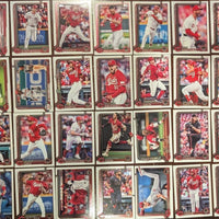 Cincinnati Reds 2025 Topps Complete Mint 29 Card Team Set Featuring Elly De La Cruz and Noelvi Marte Future Stars Cards with 5 Rookie Cards including Rhett Lowder, Rece Hinds and Blake Dunn Plus