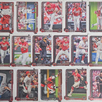 Cincinnati Reds 2025 Topps Complete Mint 29 Card Team Set Featuring Elly De La Cruz and Noelvi Marte Future Stars Cards with 5 Rookie Cards including Rhett Lowder, Rece Hinds and Blake Dunn Plus