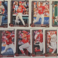 Cincinnati Reds 2025 Topps Complete Mint 29 Card Team Set Featuring Elly De La Cruz and Noelvi Marte Future Stars Cards with 5 Rookie Cards including Rhett Lowder, Rece Hinds and Blake Dunn Plus
