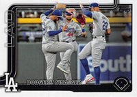 Los Angeles Dodgers 2025 Topps Complete Mint 33 Card Team Set Featuring 2 Different Shohei Ohtani Cards, Freddie Freeman, Mookie Betts and Tyler Glasnow with 7 Rookie Cards including River Ryan and Roki Sasaki Plus
