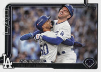 Los Angeles Dodgers 2025 Topps Complete Mint 33 Card Team Set Featuring 2 Different Shohei Ohtani Cards, Freddie Freeman, Mookie Betts and Tyler Glasnow with 7 Rookie Cards including River Ryan and Roki Sasaki Plus
