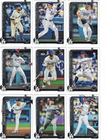 Los Angeles Dodgers 2025 Topps Complete Mint 33 Card Team Set Featuring 2 Different Shohei Ohtani Cards, Freddie Freeman, Mookie Betts and Tyler Glasnow with 7 Rookie Cards including River Ryan and Roki Sasaki Plus
