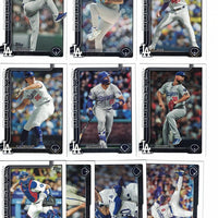 Los Angeles Dodgers 2025 Topps Complete Mint 33 Card Team Set Featuring 2 Different Shohei Ohtani Cards, Freddie Freeman, Mookie Betts and Tyler Glasnow with 7 Rookie Cards including River Ryan and Roki Sasaki Plus