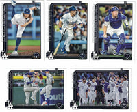 Los Angeles Dodgers 2025 Topps Complete Mint 33 Card Team Set Featuring 2 Different Shohei Ohtani Cards, Freddie Freeman, Mookie Betts and Tyler Glasnow with 7 Rookie Cards including River Ryan and Roki Sasaki Plus
