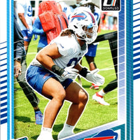 Buffalo Bills 2025 Donruss Factory Sealed 12 Card Team Set Featuring Josh Allen and Jim Kelly with 3 Rated Rookie Cards Plus