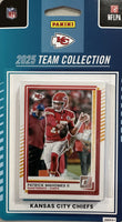 Kansas City Chiefs 2025 Donruss Factory Sealed Team Set Featuring Patrick Mahomes and Travis Kelce with 3 Rated Rookie Cards Plus
