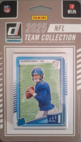 New York Giants 2025 Donruss Factory Sealed Team Set Featuring Rated Rookie Cards of Jaxson Dart, Cam Skattebo and Abdul Carter Plus
