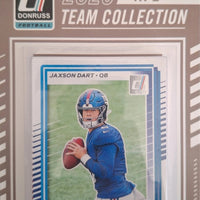 New York Giants 2025 Donruss Factory Sealed Team Set Featuring Rated Rookie Cards of Jaxson Dart, Cam Skattebo and Abdul Carter Plus