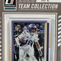 Minnesota Vikings 2025 Donruss Factory Sealed Team Set Featuring Jordan Addison, JJ McCarthy and Justin Jefferson with 2 Rated Rookie Cards Plus