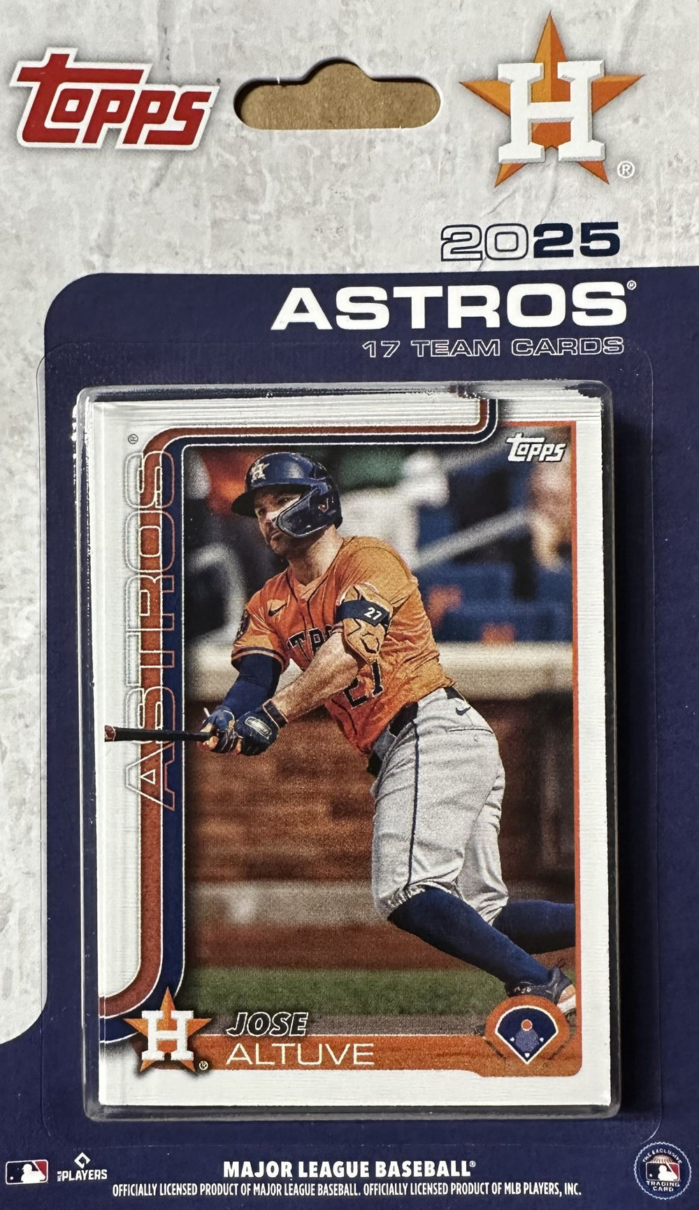 Houston Astros 2025 Topps Factory Sealed 17 Card Team Set Featuring Jose Altuve, Yordan Alvarez and Justin Verlander with Rookie Cards of Shay Witcomb and Zach Dezenzo Plus