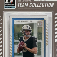 New Orleans Saints 2025 Donruss Factory Sealed Team Set Featuring Hall of Famer Drew Brees with Rated Rookie Cards of Tyler Shough, Devin Neal and Kelvin Banks Jr. Plus