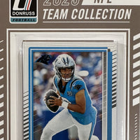 Carolina Panthers 2025 Donruss Factory Sealed Team Set Featuring Bryce Young and Luke Kuechly with 3 Rated Rookie Cards Plus