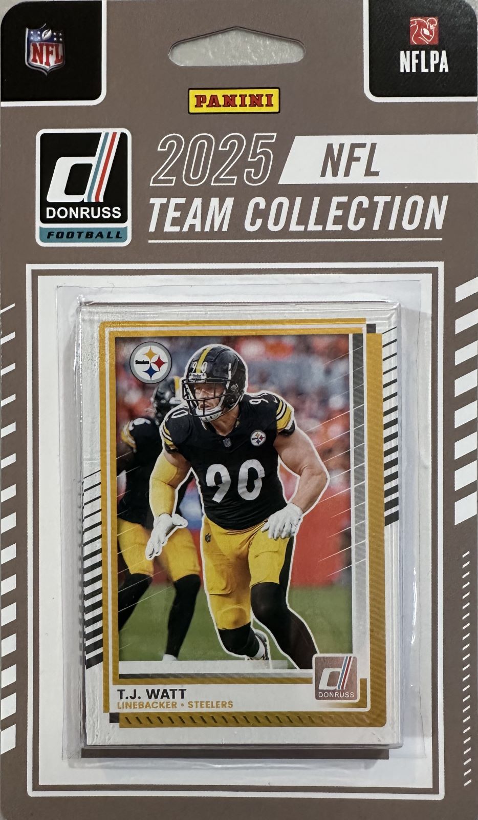 Pittsburgh Steelers 2025 Donruss Factory Sealed 12 Card Team Set Featuring Pat Freiermuth, TJ Watt and Terry Bradshaw with 3 Rated Rated Rookie Cards Plus