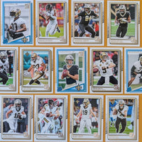 New Orleans Saints 2025 Donruss Factory Sealed Team Set Featuring Hall of Famer Drew Brees with Rated Rookie Cards of Tyler Shough, Devin Neal and Kelvin Banks Jr. Plus