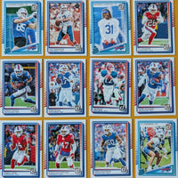Buffalo Bills 2025 Donruss Factory Sealed 12 Card Team Set Featuring Josh Allen and Jim Kelly with 3 Rated Rookie Cards Plus
