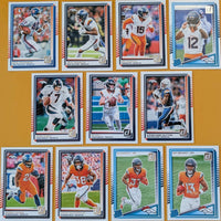 Denver Broncos 2025 Donruss Factory Sealed 11 Card Team Set Featuring Bo Nix 2nd Year Card, John Elway and 3 Rated Rookie Cards Plus
