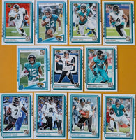 Jacksonville Jaguars 2025 Donruss Factory Sealed 11 Card Team Set Featuring Travis Hunter Rated Rookie Card with Trevor Lawrence and Travis Etienne Plus
