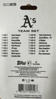 Oakland Athletics 2025 Topps Factory Sealed 17 Card Team Set Featuring Brent Rooker, Zack Gelof and Shea Langeliers with Rookie Cards of Jacob Wilson and J.T. Ginn Plus
