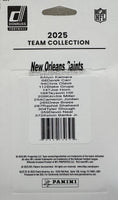 New Orleans Saints 2025 Donruss Factory Sealed Team Set Featuring Hall of Famer Drew Brees with Rated Rookie Cards of Tyler Shough, Devin Neal and Kelvin Banks Jr. Plus
