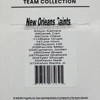 New Orleans Saints 2025 Donruss Factory Sealed Team Set Featuring Hall of Famer Drew Brees with Rated Rookie Cards of Tyler Shough, Devin Neal and Kelvin Banks Jr. Plus