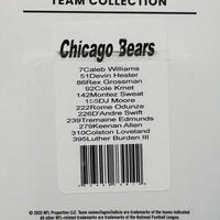 Chicago Bears 2025 Donruss Factory Sealed 12 Card Team Set Featuring Caleb Williams with Rated Rookie Cards of Colston Loveland and Luther Burden III Plus