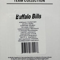 Buffalo Bills 2025 Donruss Factory Sealed 12 Card Team Set Featuring Josh Allen and Jim Kelly with 3 Rated Rookie Cards Plus