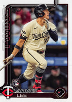 Minnesota Twins 2025 Topps Complete Mint 24 Card Hand Collated Team Set Featuring Rookie Cards of David Festa, Zebby Matthews, Brooks Lee and DaShawn Keirsey Plus
