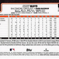 Baltimore Orioles 2025 Topps Complete Mint 24 Card Team Set Featuring Adley Rutschman and Gunnar Henderson with Rookie Cards of Coby Mayo, Cade Povich, Chayce McDermott and Tomoyuki Sugano Plus