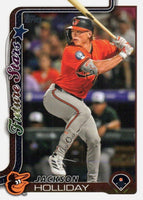 Baltimore Orioles 2025 Topps Complete Mint 24 Card Team Set Featuring Adley Rutschman and Gunnar Henderson with Rookie Cards of Coby Mayo, Cade Povich, Chayce McDermott and Tomoyuki Sugano Plus
